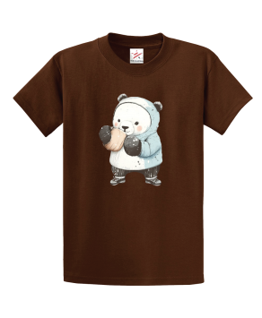 Winter Panda Unisex Kids and Adults T-Shirt